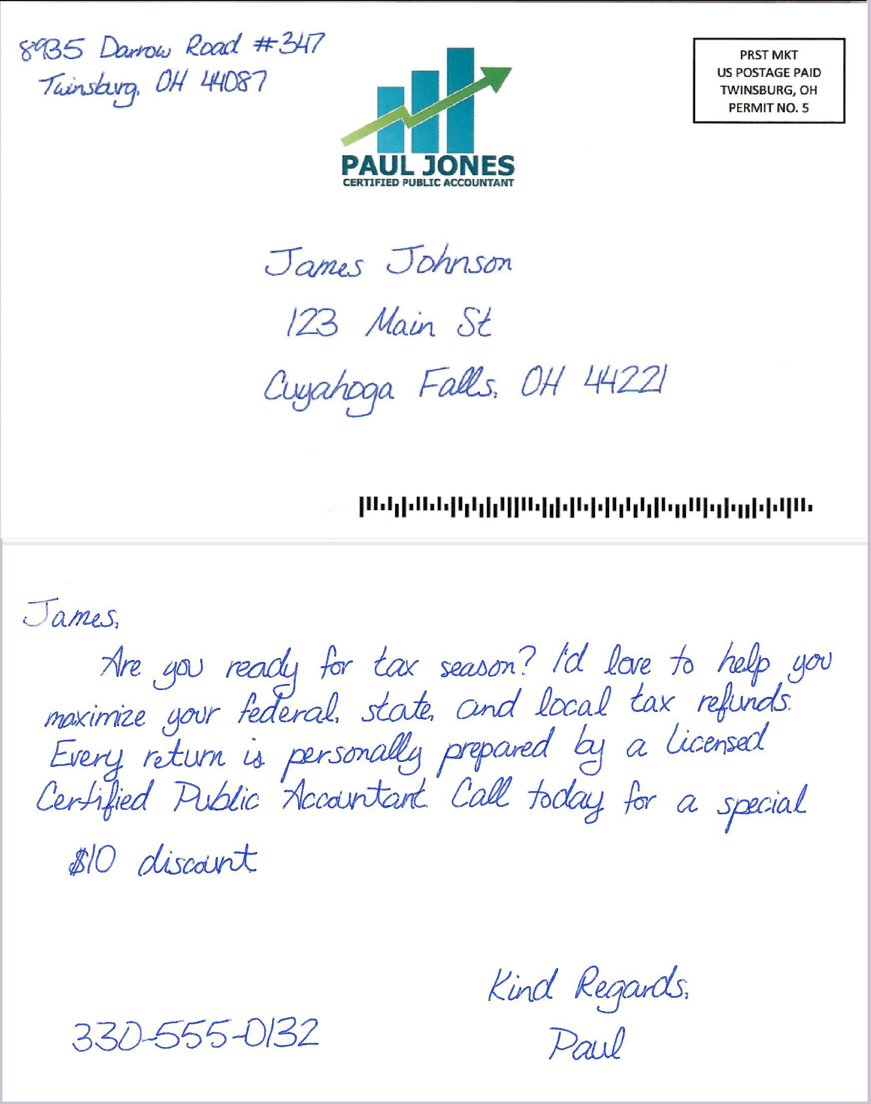 Personal Branded Handwritten Card