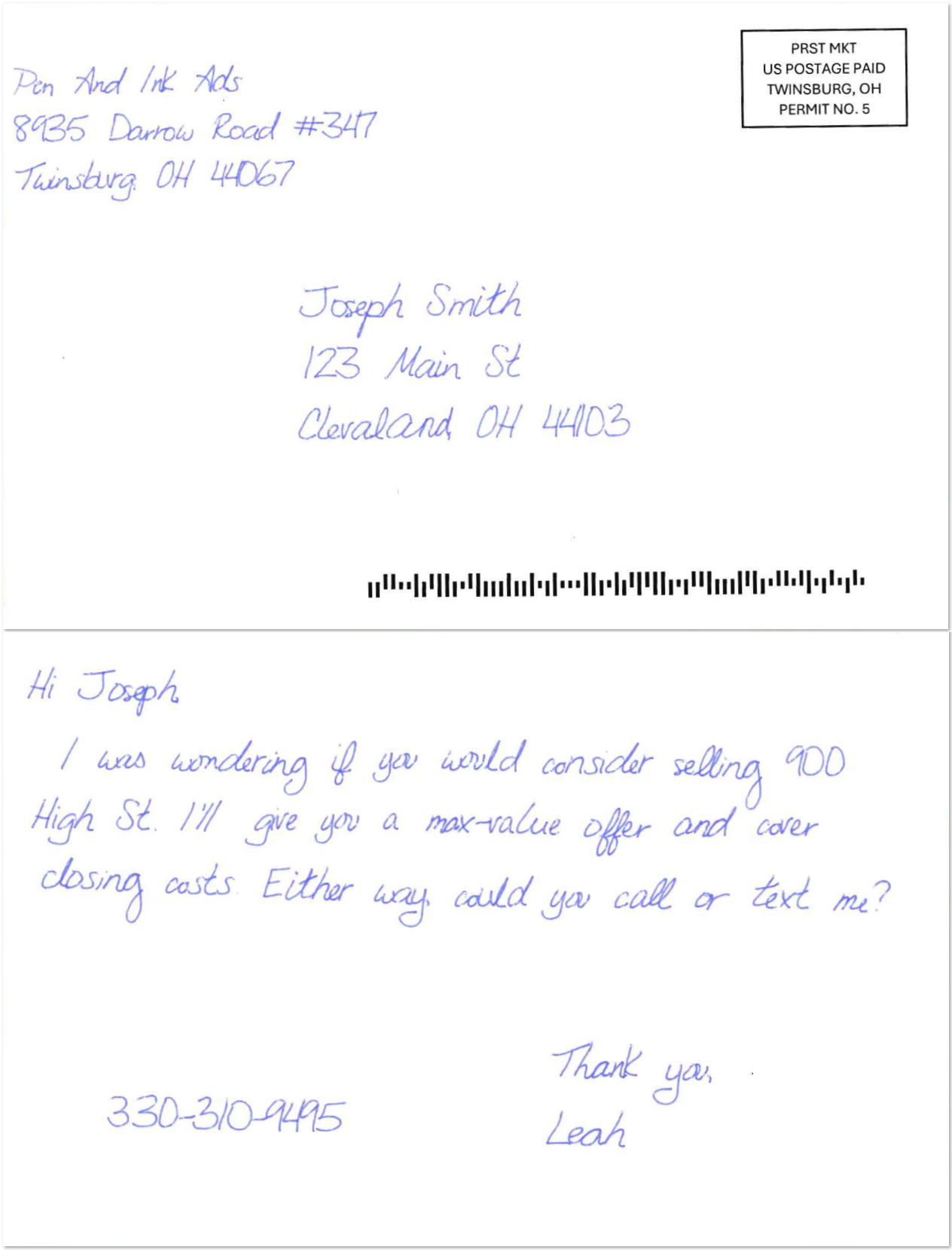 The Basic Handwritten Postcard